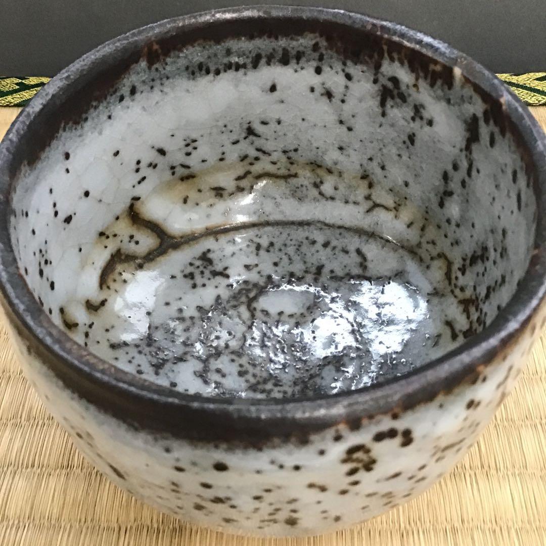 茶道具　鼠志野茶碗　洞窯十五世水野家康作　栞　共箱　N226CW