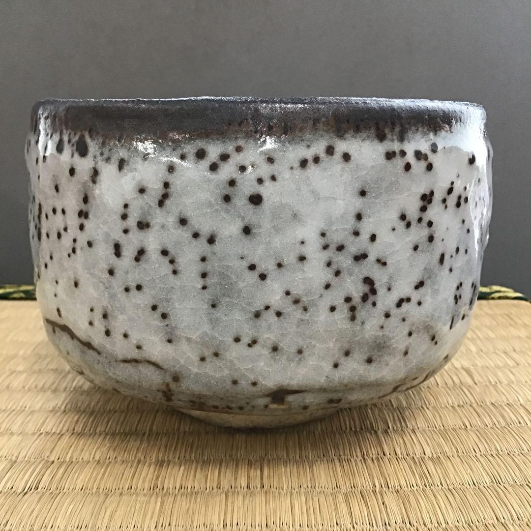 茶道具　鼠志野茶碗　洞窯十五世水野家康作　栞　共箱　N226CW