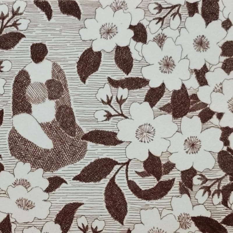 ☆西村一夫☆「座る婦人」銅版画　八ツサイズ ED20/150 未使用！