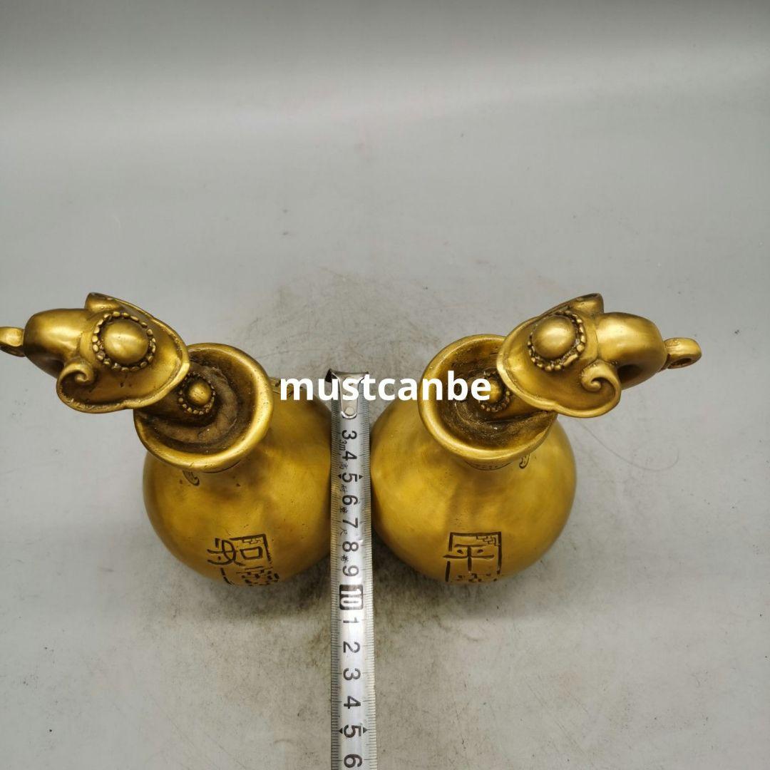 銅器 開蓋福禄 客間 事務室 風水 置物 装飾品 工芸品