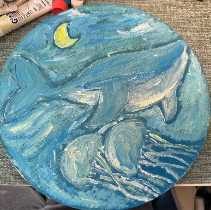 【原画のみ販売】クジラとクラゲ空の大冒険