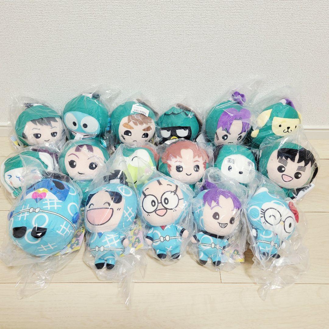 忍たま乱太郎×サンリオキャラクターズぬいぐるみ17点セット(セミコンプ)