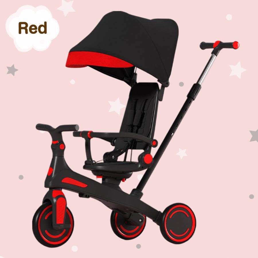 三輪車 手押し棒付き 子供用三輪車 ３色 キッズバイク キックバイク 日除け