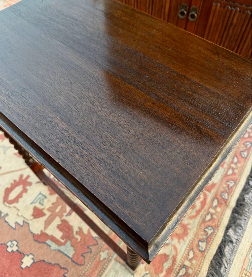 英国アンティーク ツイストレッグ サイドテーブル オーク材 花台 幅58cm