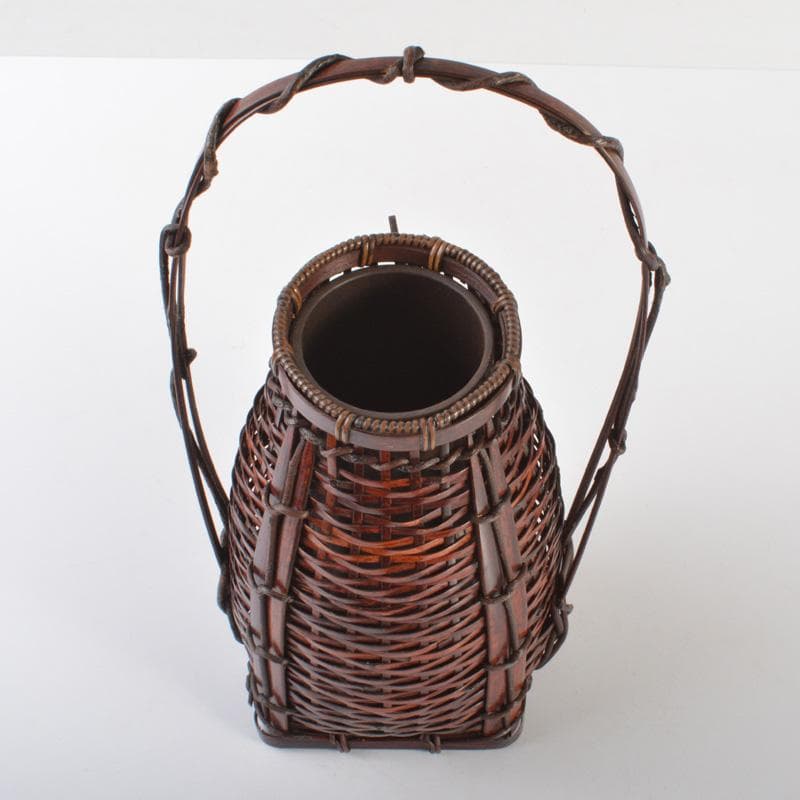 茶道具　竹玄作　花篭　竹篭　花入　N　6391