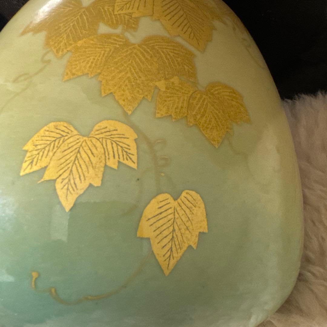 吉田美統 金色装飾陶器花瓶 日本製 日本工芸 美術品