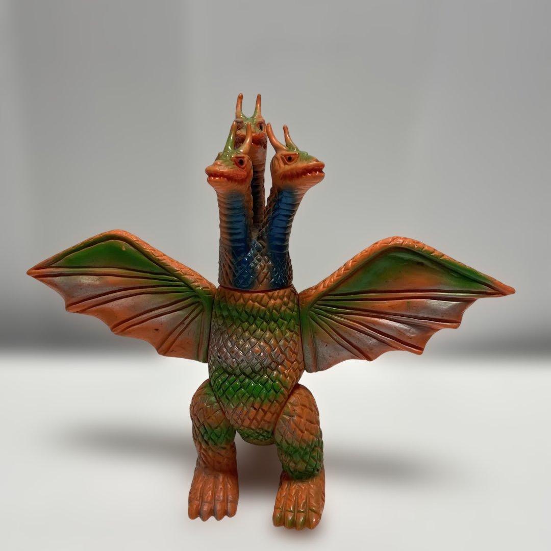 【希少品】当時物 ブルマァク キングギドラ スタンダードサイズ ソフビ