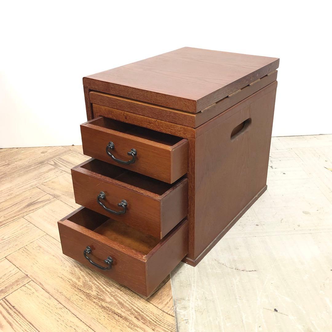 文机　折りたたみ机　アンティーク　和モダン　インテリア