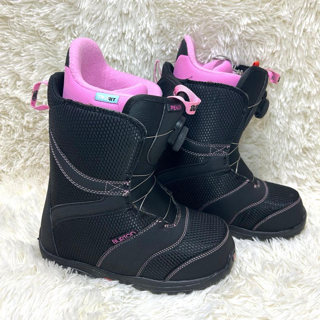 Burton peacスノーボードブーツ 24cm ブラック　ピンク BOA