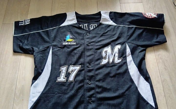 【当時物】千葉　ロッテ　マリーンズ　成瀬　ビジター　ユニフォーム　デサント　M