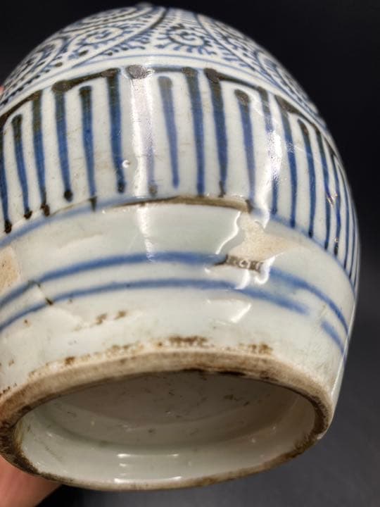 古伊万里　蛸唐草　27cm 鶴首　徳利　花入　一輪挿し　御神酒徳利