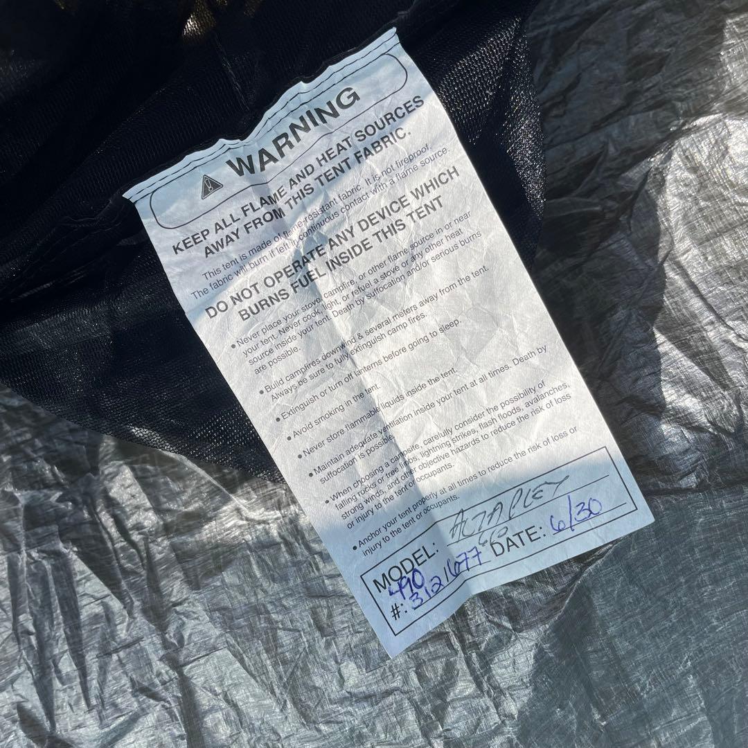 t*2様 Zpacks Altaplex Tent DCF 美品