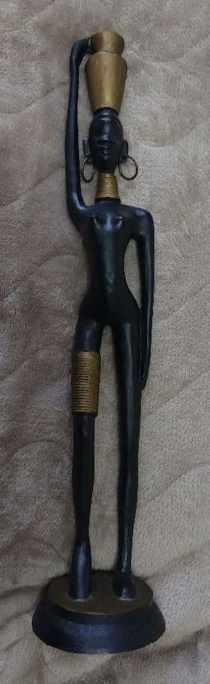 アフリカ風 女性像 オブジェ 置物 アイアン 金属 インテリア