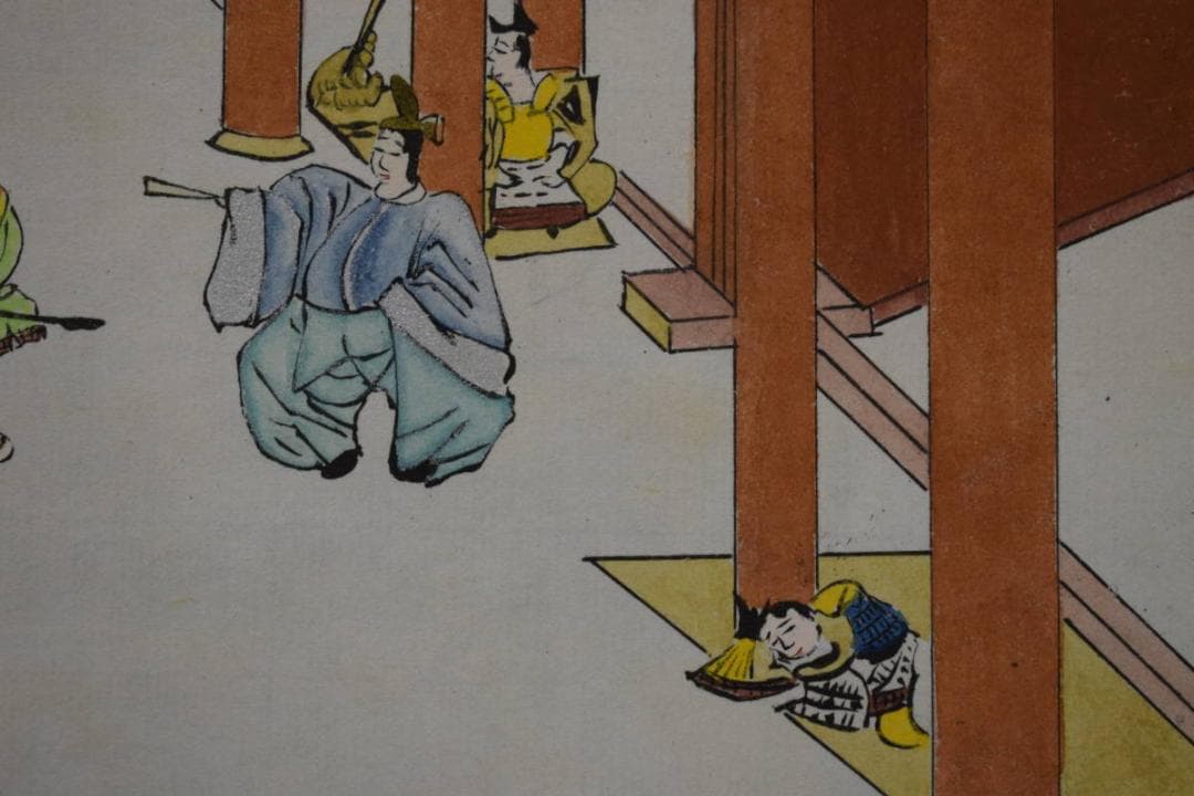 複製/八木輝一/平治物語/工芸/桐共箱付/布袋屋掛軸HJ-149