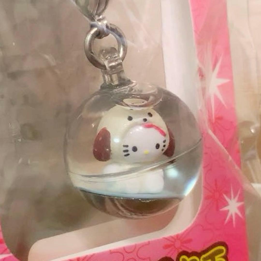 【希少】ハローキティ 根付 　十二支　戌　水入り丸玉　ファスナーマスコット　レア