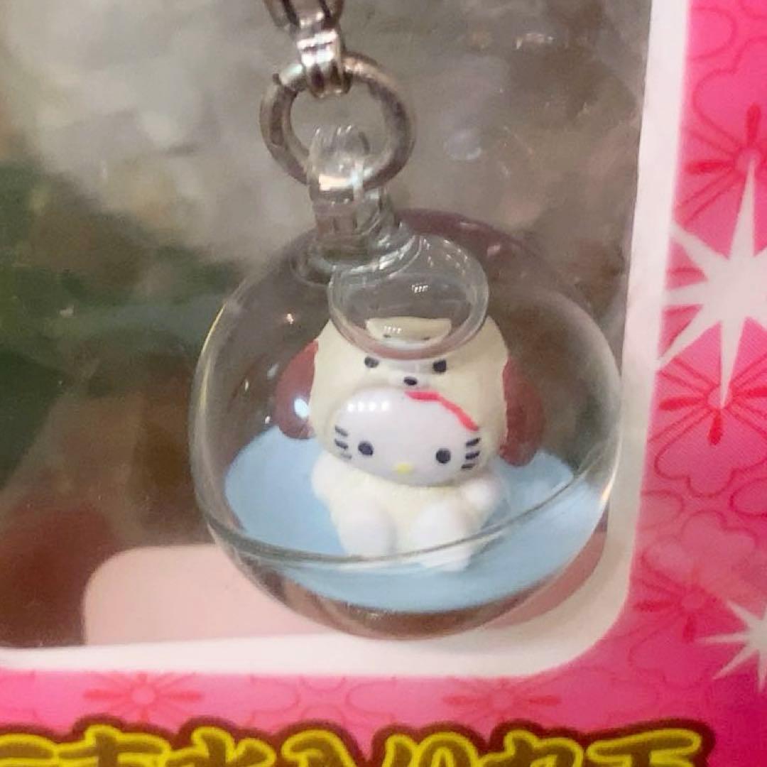【希少】ハローキティ 根付 　十二支　戌　水入り丸玉　ファスナーマスコット　レア