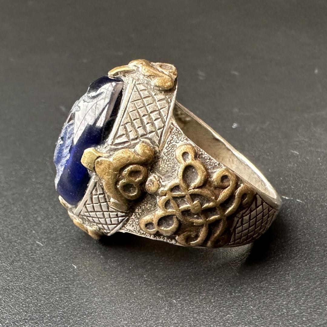 ビザンツ シルバーリング 指輪 パワーストーン 銀 古代ローマ 1546