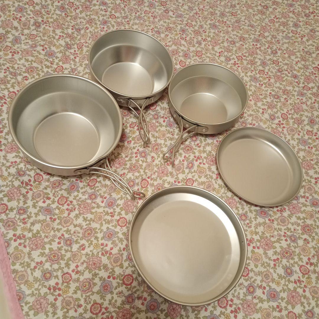 【新品未使用】エバニュー チタン クッカーセット「S」 セラミック ECA411