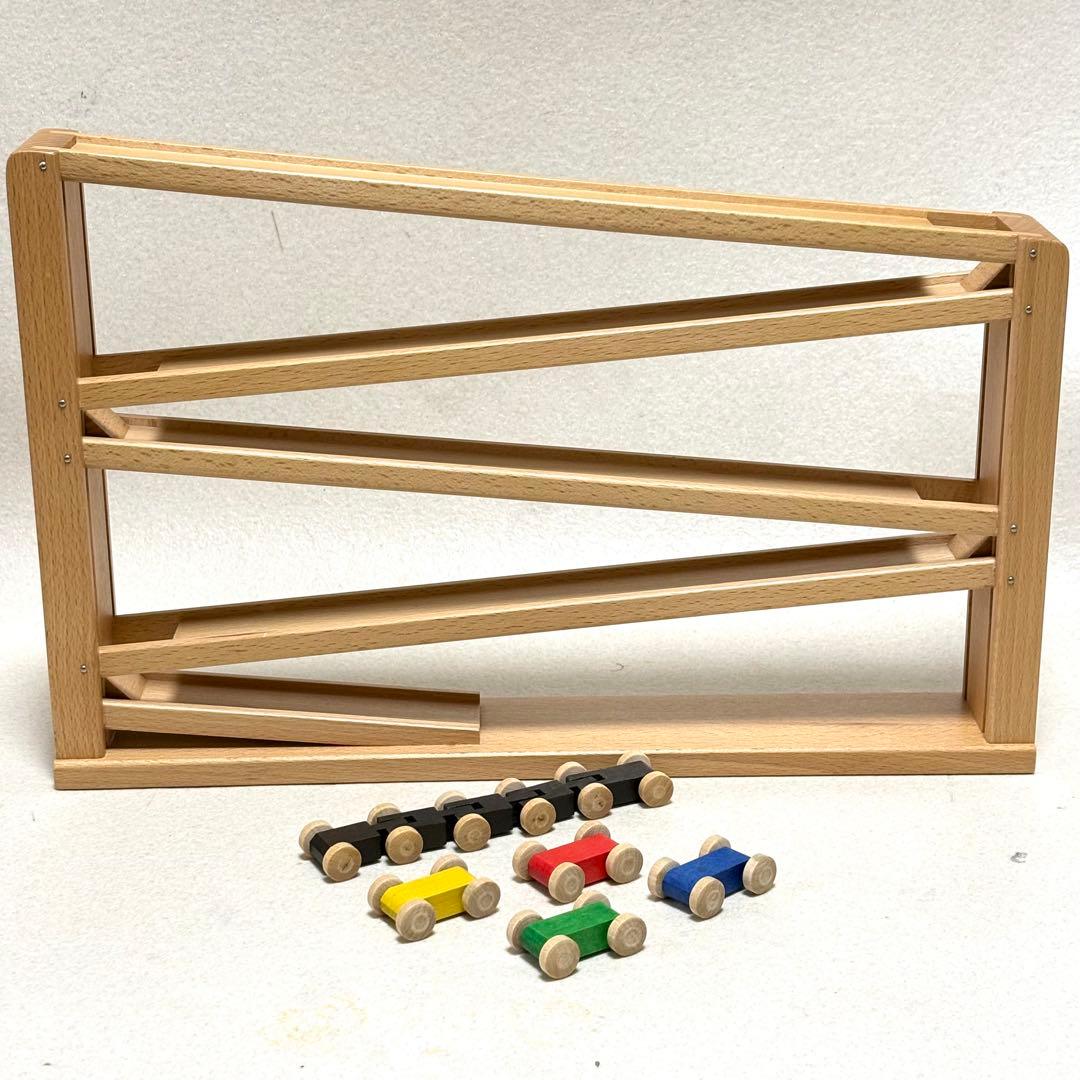 美品 ドイツ BECK ベック社 トレインカースロープ 木のおもちゃ