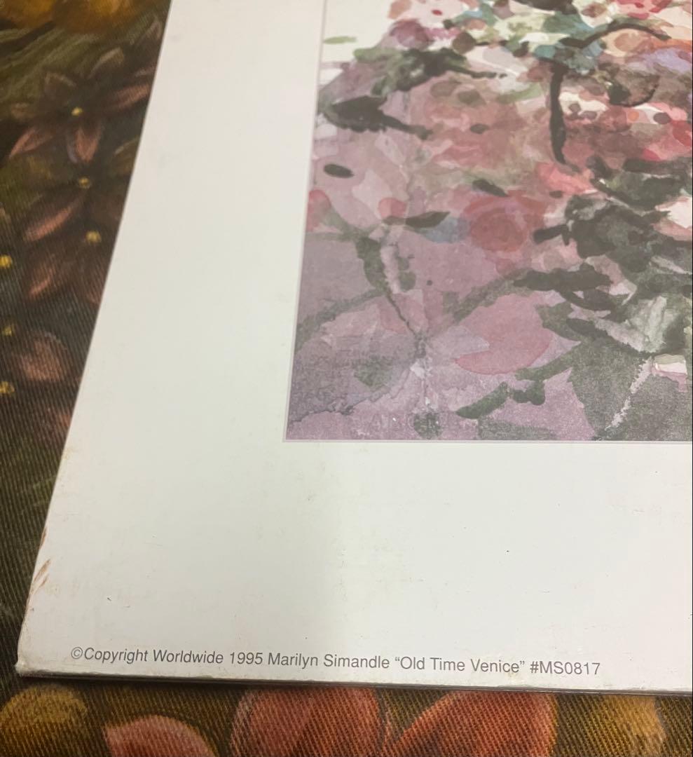 絵画美術　マリリン・シマンドル　オールドタイムベニス　ポスター画