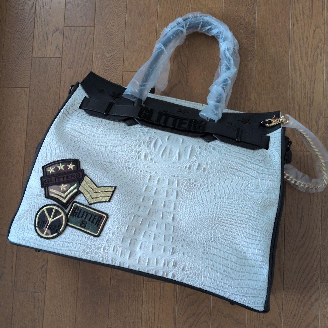 ⭐【新品未使用】GLITTER クロコダイル風ゴルフバッグ