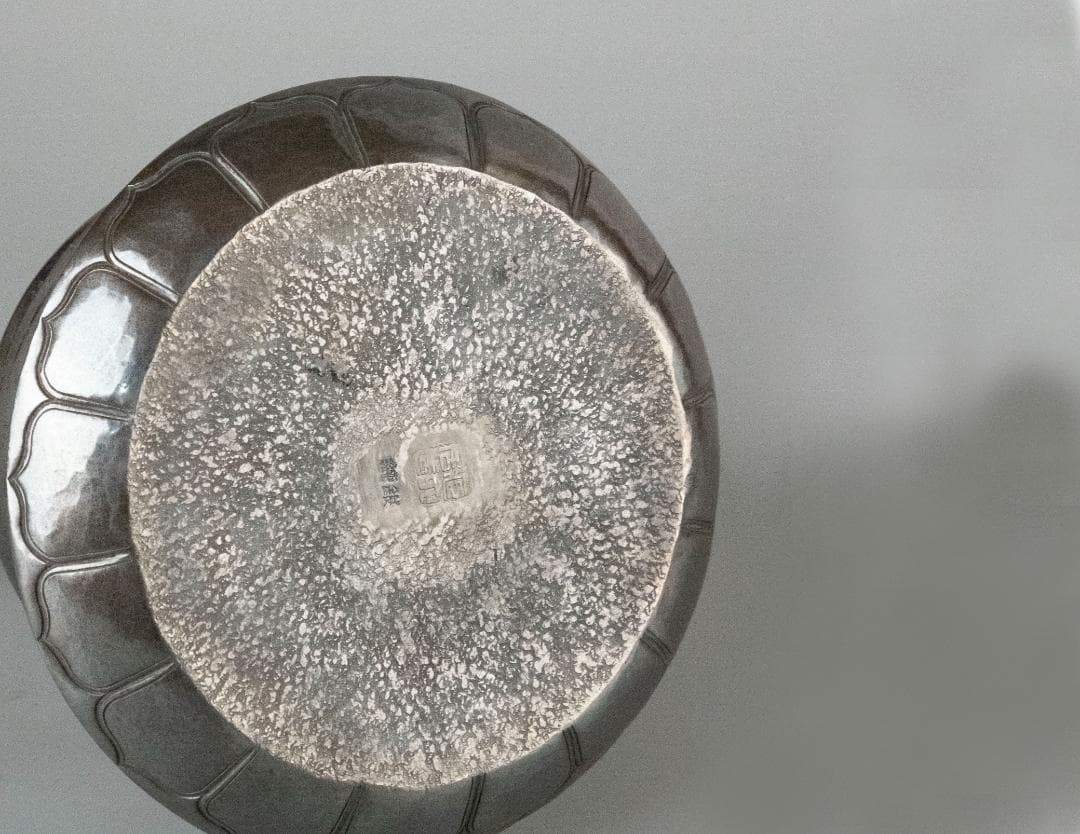 純銀製 般若心経文彫 湯沸 銀瓶 煎茶道具 重さ830ｇ