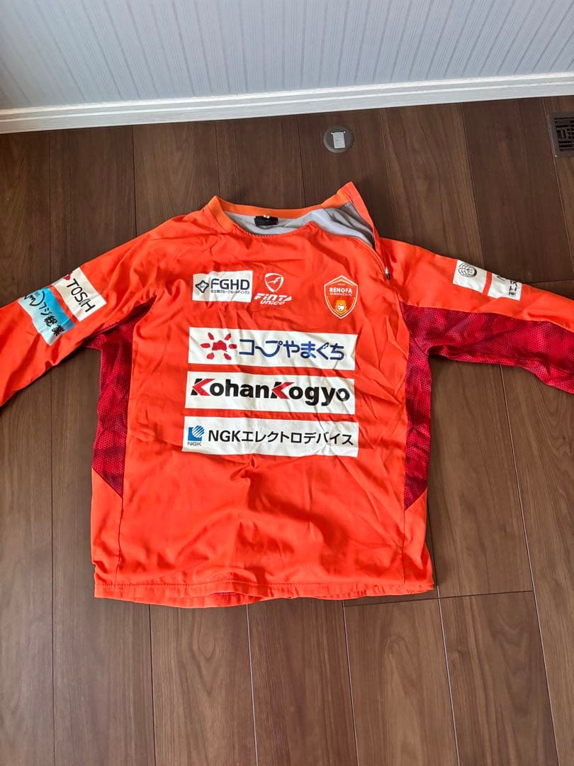 レノファ山口 オレンジ長袖ジャージ Oサイズ ピステ レノファ山口 美品