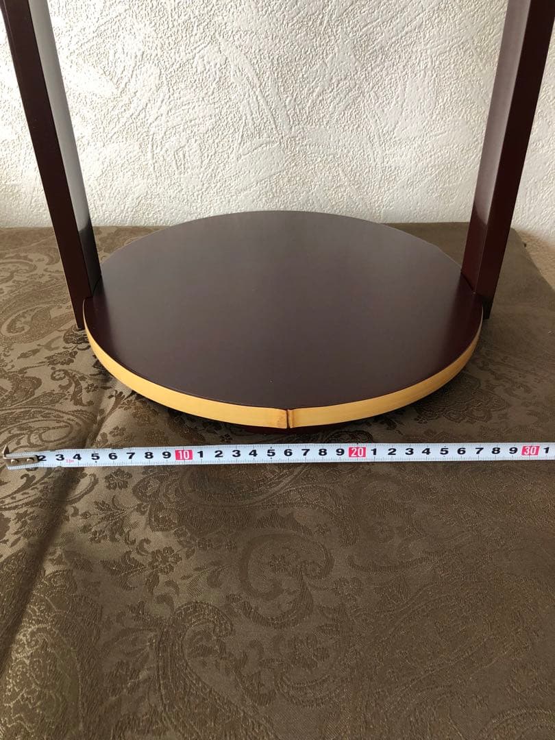 白竹　丸卓　台子　而妙斎好　田原一斎作　組み立て式　茶道具