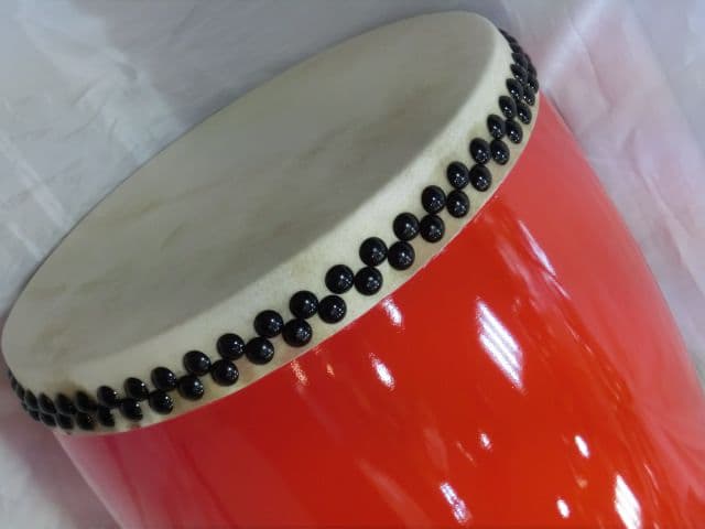 沖縄エイサー大太鼓(小)サイズ　直径約24cm×高さ約31cmバチ付　新品