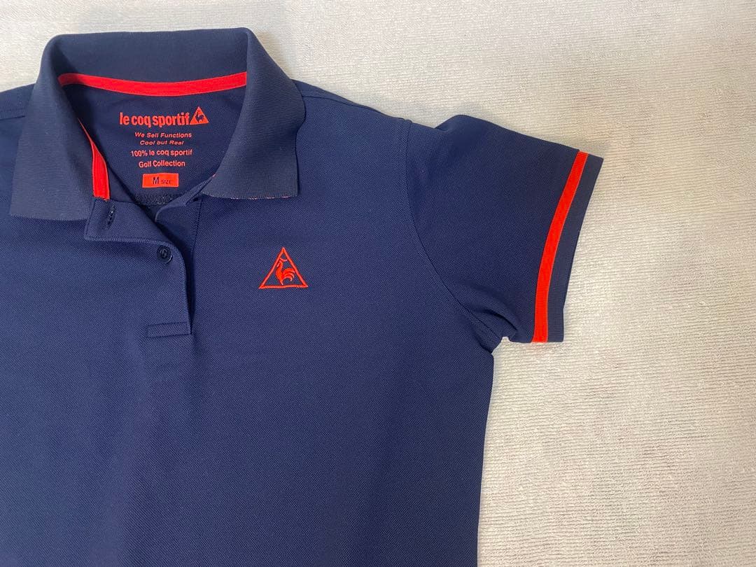 ルコック ゴルフ レディース 半袖ワンピース ネイビー M 吸汗速乾