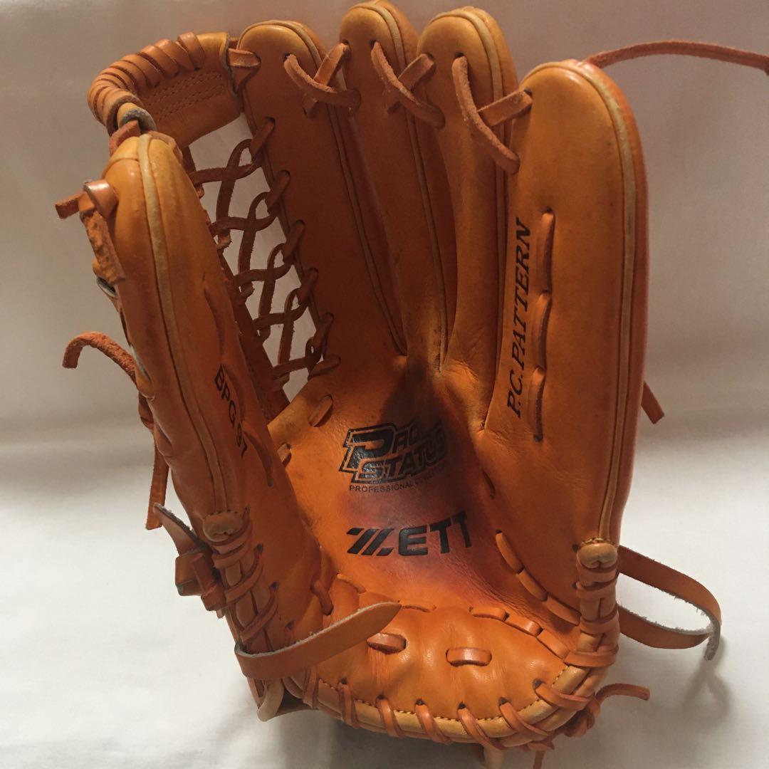 日本製　ZETT 硬式外野手用グローブ　プロステイタス　高校野球対応モデル