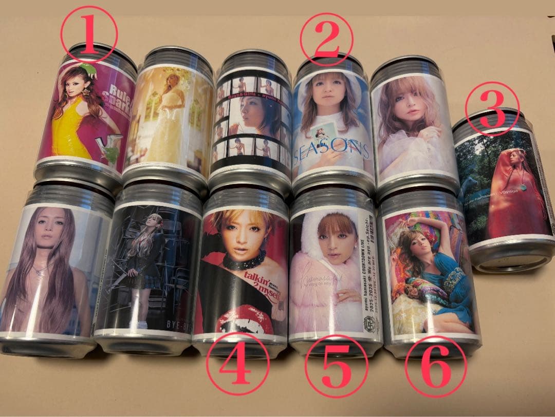浜崎あゆみ　オリジナルラベル缶　あゆ缶　11種一部バラ売り可