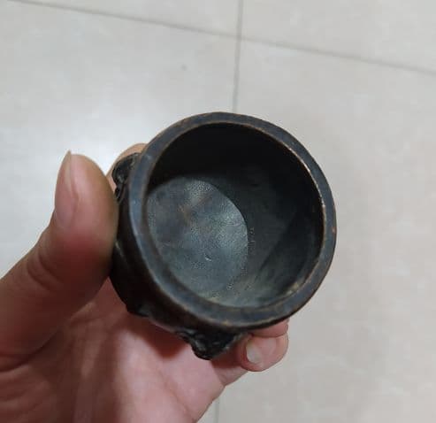 古玩古品模古銅器宣字香炉純銅復古黄銅小置物