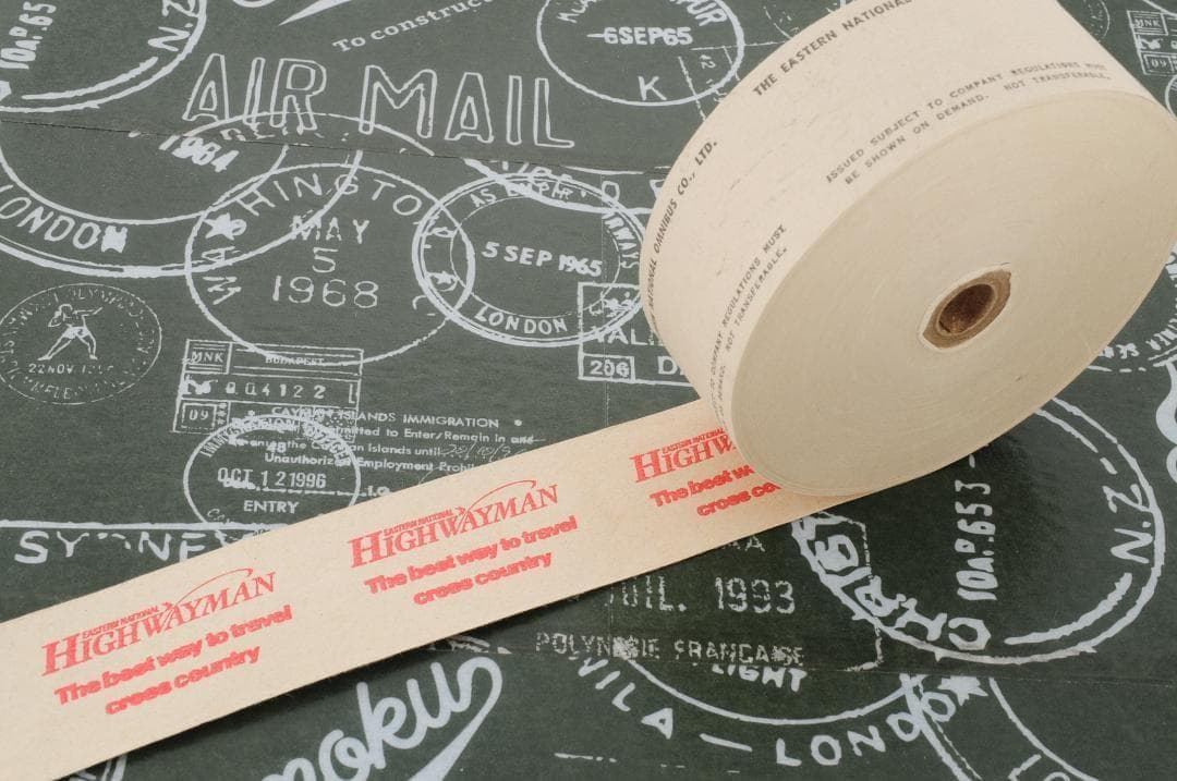 【裏フェチ】◆海外 イギリス ヴィンテージ バス ロールチケット EAST 黒◆