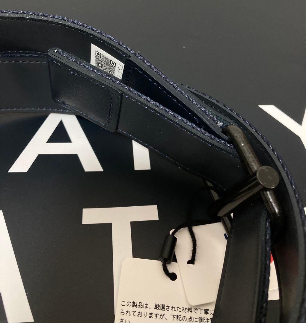 新品 パーリーゲイツ ゴルフロゴプリントテープベルト 紺 UNISEX 日本製