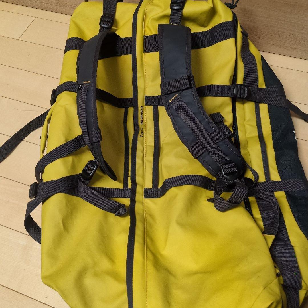 デカトロン FORCLAZ リュック ダッフルバッグ 80L-120L イエロー