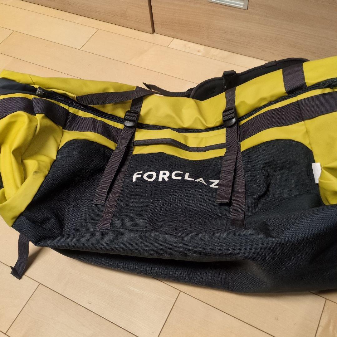 デカトロン FORCLAZ リュック ダッフルバッグ 80L-120L イエロー