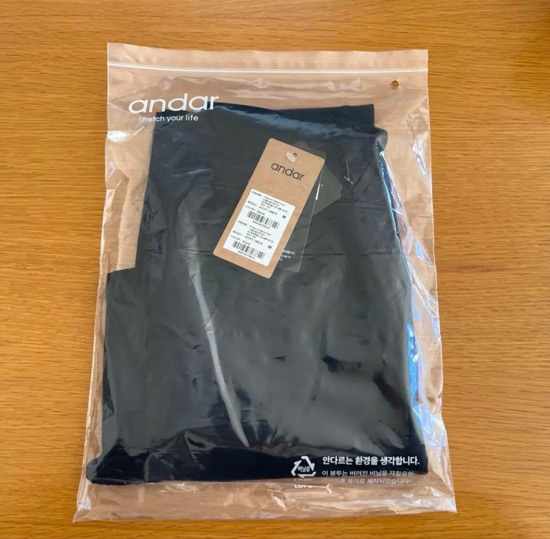 お値下げ可◎ andar 裏起毛フレアレギンス　ショート サイズM Black