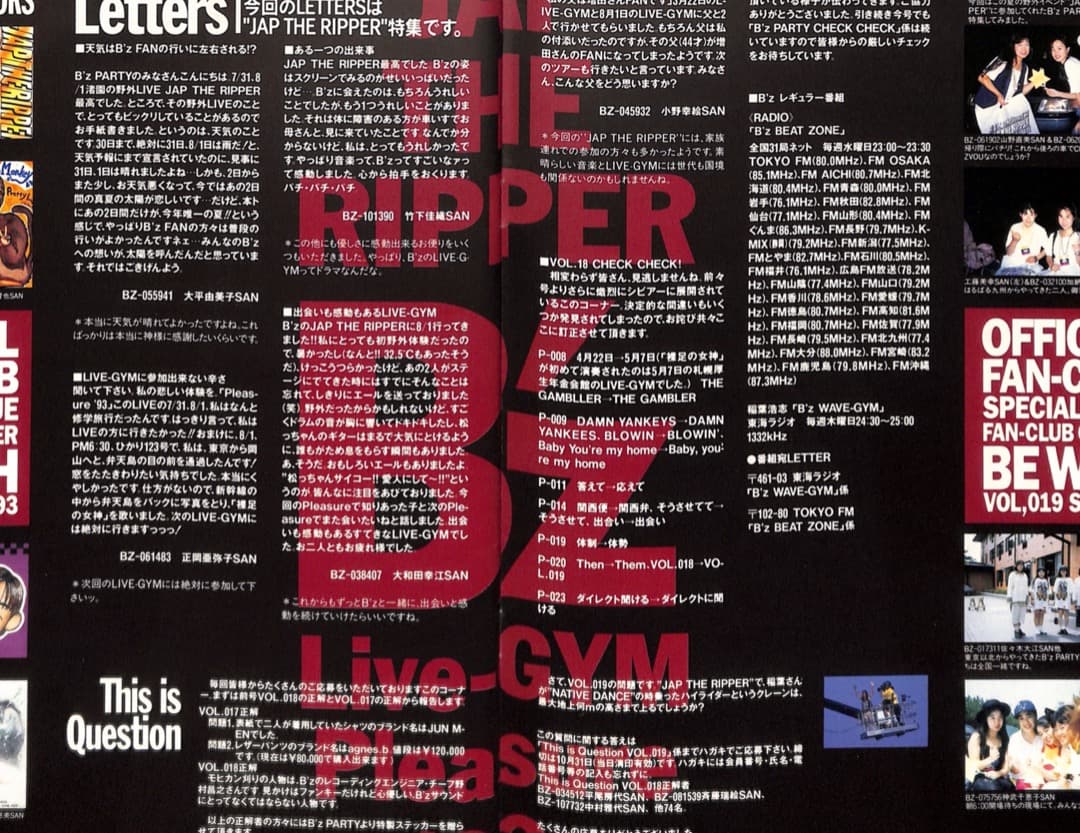 【額装にオススメ】 B'z JAP THE RIPPER カタログ