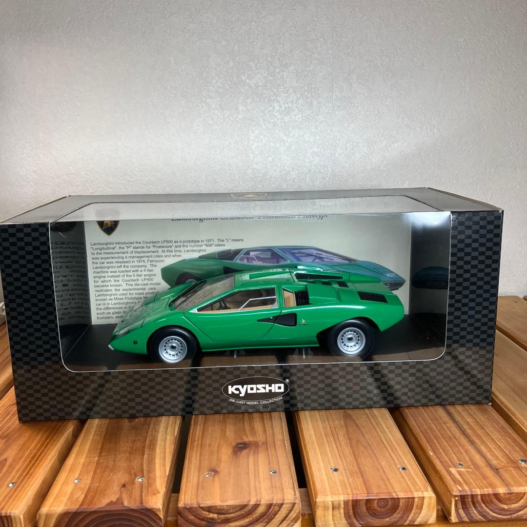 [希少]京商 1/18 ランボルギーニ カウンタック プロトタイプ グリーン