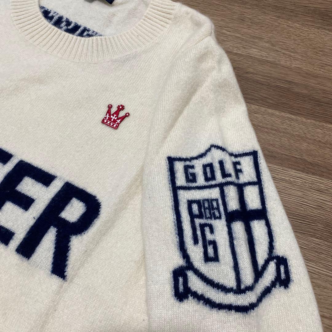 パーリーゲイツ♡ニット♡カシミア♡ホワイト♡ネイビー♡M