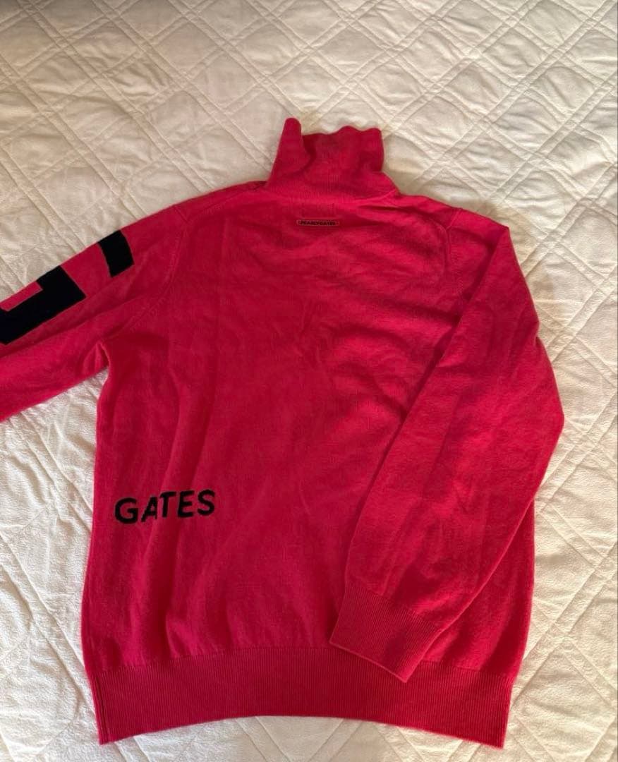 PEARLY GATES ピンク カシミヤ　タートルネックセーター　サイズ7