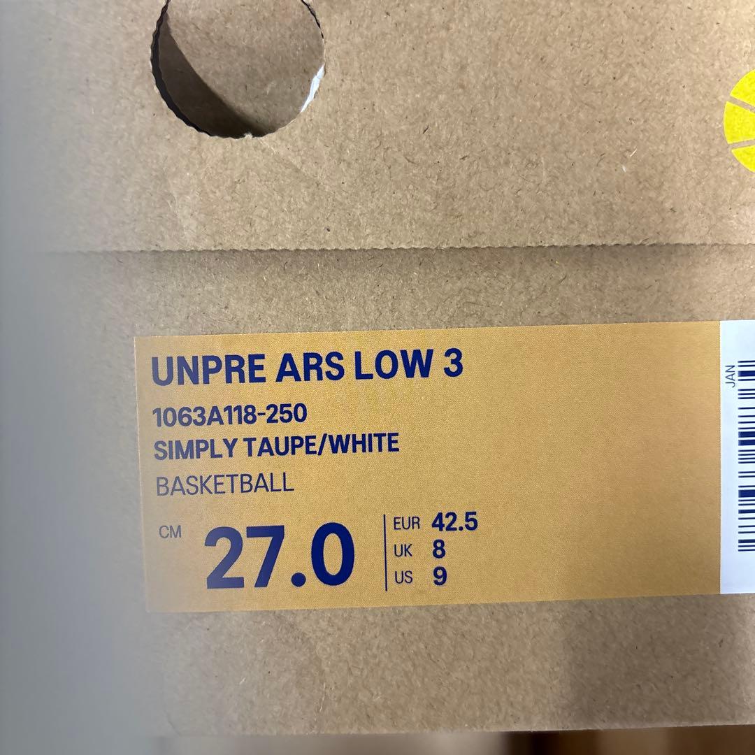 【27cm】ASICS UNPRE ARS LOW 3 ballaholic