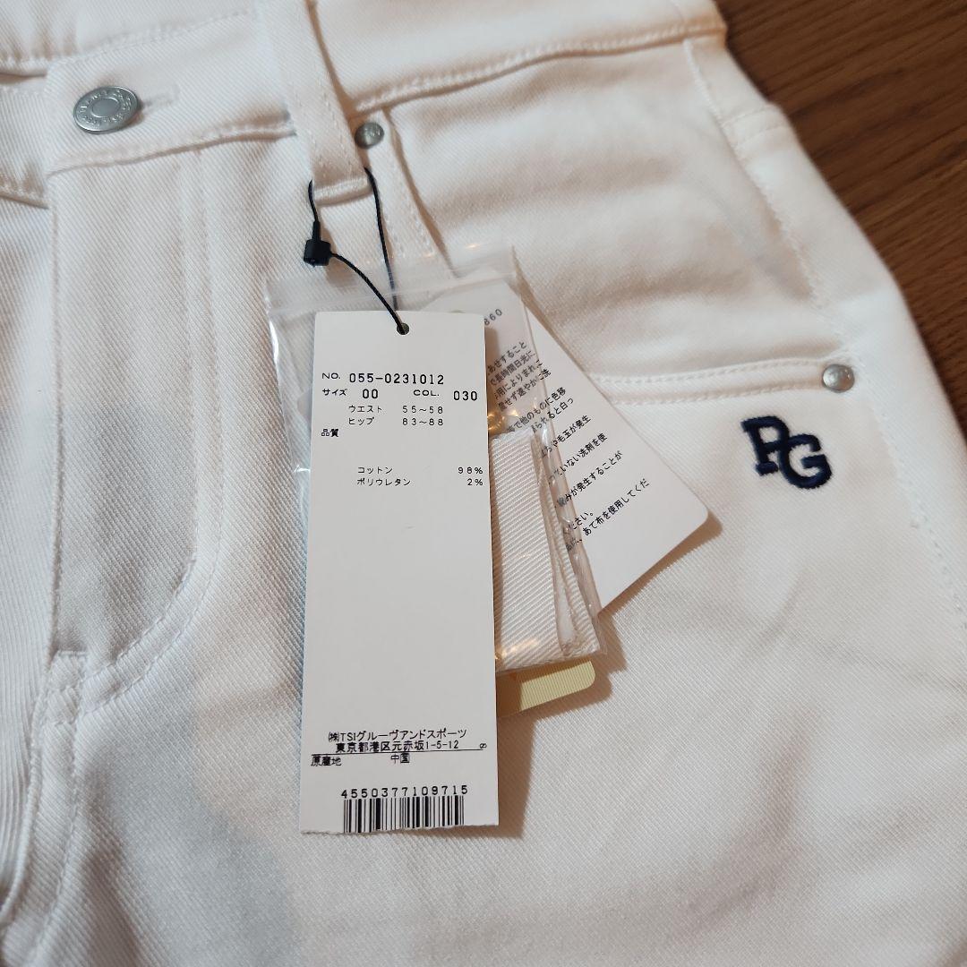 【新品未使用タグ付き】パーリーゲイツ ストレッチパンツ ホワイト00