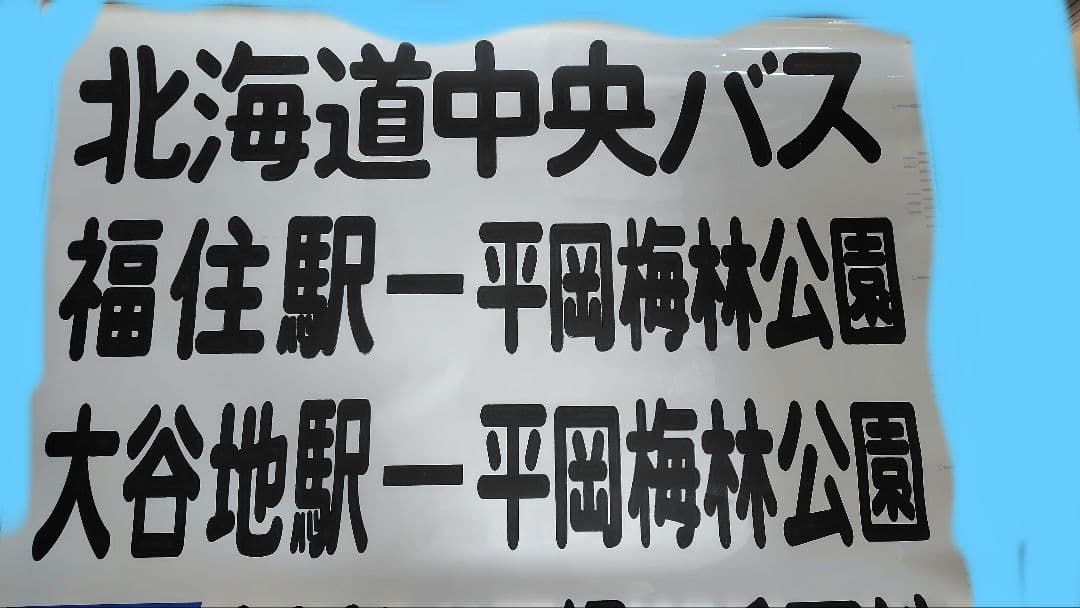 北海道中央バス方向幕、前面幕 タイムセール
