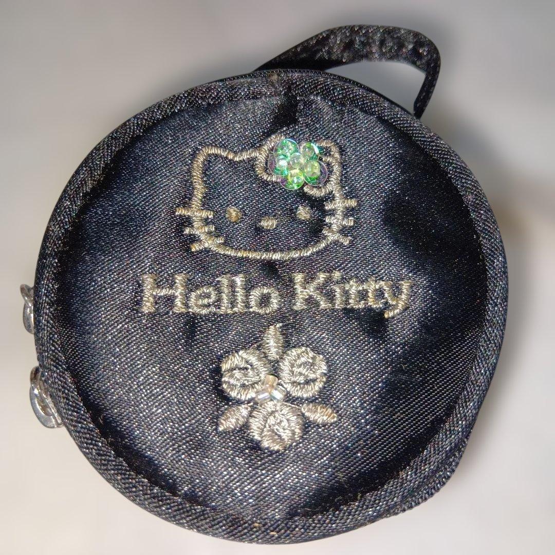 ハローキティ1999年ダイヤモンドシリーズ 黒ポーチレトロ激レアタグ付