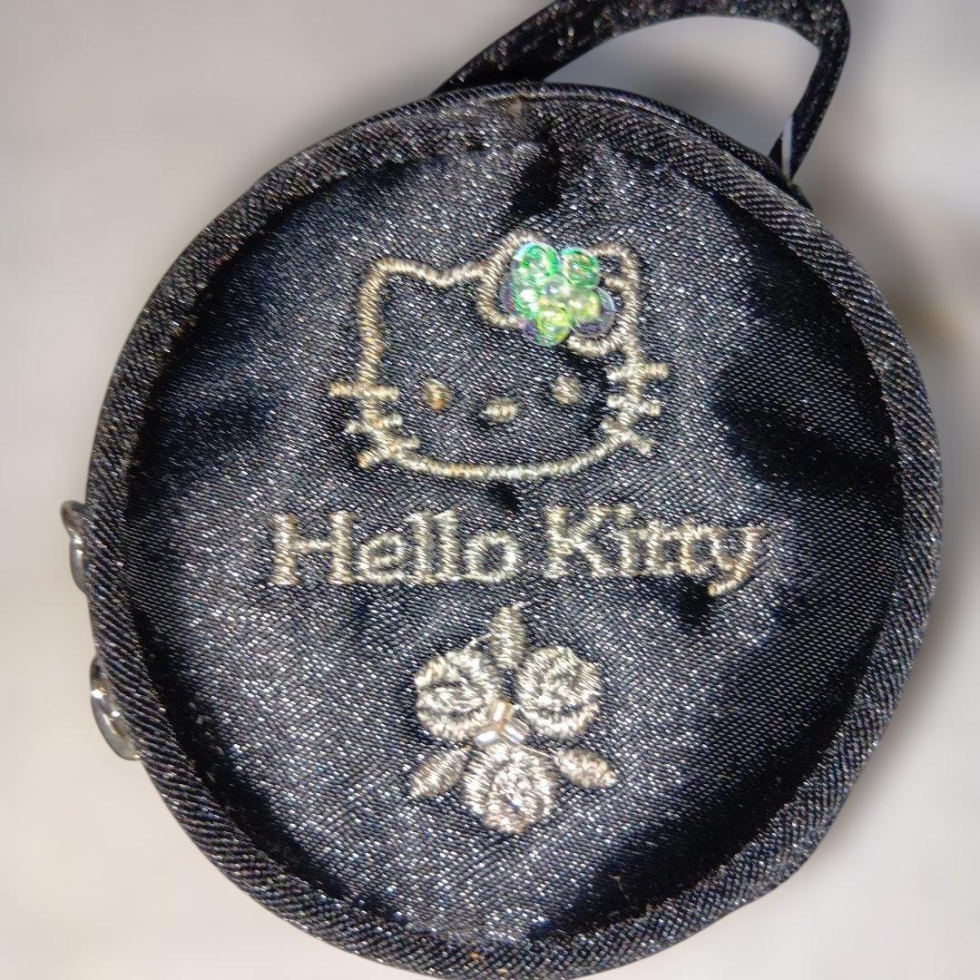 ハローキティ1999年ダイヤモンドシリーズ 黒ポーチレトロ激レアタグ付