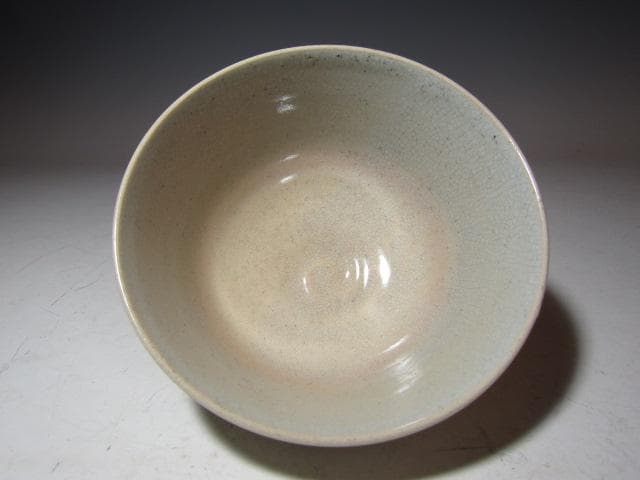 野々村仁清 白釉茶碗 淡々斎花押 時代の名碗！k547