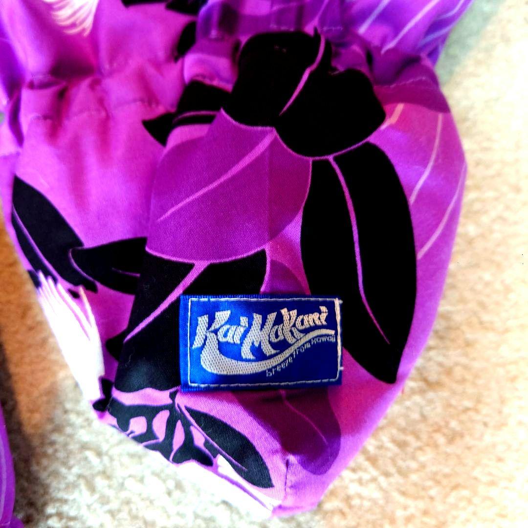 ウリウリ フラダンス 一体型 2個セット 巾着付 紫色と白