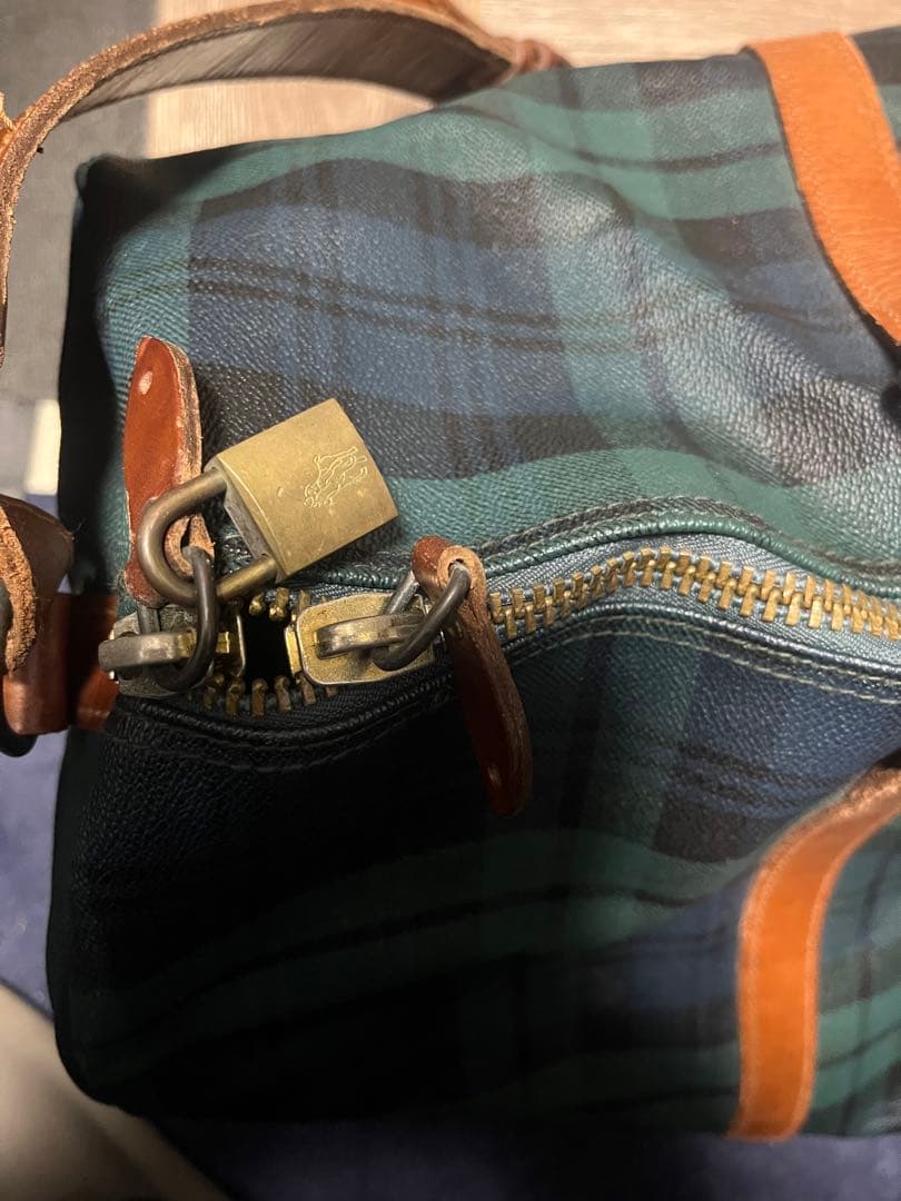 迅*わ様 Ralph Lauren ボストンバッグ チェック柄　Used
